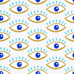 Evil eyes seamless pattern