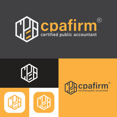 Simple Certified Public Accountant Logo Template.CPA firm logo. Black and white. Vector Illustration.
