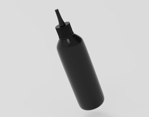 Matte Bottle Mockup Isolated On White Background. 3d illustration