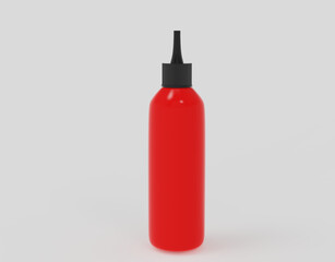 Matte Bottle Mockup Isolated On White Background. 3d illustration