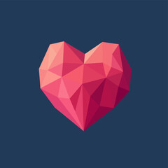 Geometric polygonal heart.