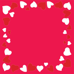 Obraz na płótnie Canvas Heart pattern, illustration for greeting and card printing, cute heart pattern