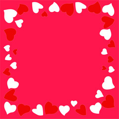 Heart pattern, illustration for greeting and card printing, cute heart pattern