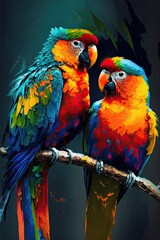 Obraz premium Valentine Love Birds