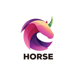 Horse gradient colorful logo