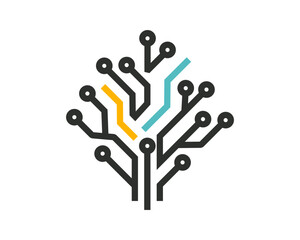 circuit tree vector illustration
