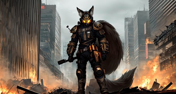 foxman destroys a city