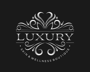 luxury floral emblem template