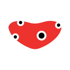 Fototapeta premium Heart icon. Simple style congenital heart disease poster background symbol. Heart brand logo design element. Heart t-shirt printing. Vector for sticker.