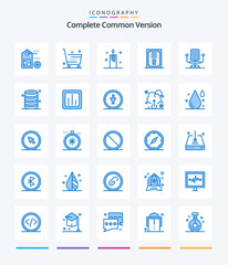 Creative Complete Common Version 25 Blue icon pack  Such As office. diploma. candle. degree. xmas