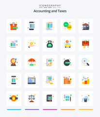 Creative Taxes 25 Flat icon pack  Such As . money. calculate. free. duty