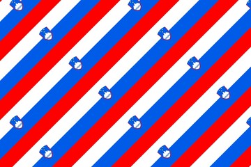Obraz premium Geometric pattern in the colors of the national flag of Slovenia. The colors of Slovenia.