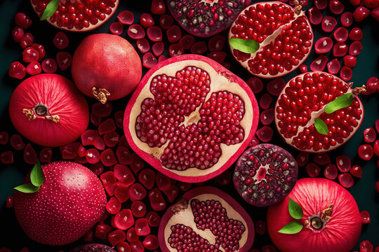 Picture Red Grain Pomegranate Food Fruit 3600x2550