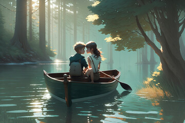 couple in boat