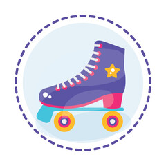 Isolated colored skate toy icon Flat design Vector