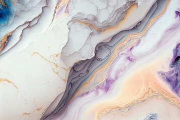 Luxury abstract fluid fantasy art painting marble background alcohol ink technique black and gold colors,generative ai.