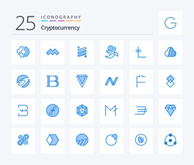 Cryptocurrency 25 Blue Color icon pack including coin. crypto currency. coin. crypto. golos