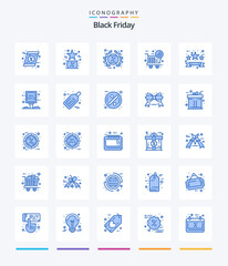 Creative Black Friday 25 Blue icon pack  Such As black friday. new item. star. black friday. label