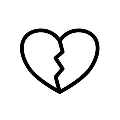 Broken heart - vector icon