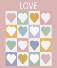 Valentine's day concept posters set. Vector illustration. 
Cute love sale banners or greeting cards. Hearts vector icon collection. Valentine's day romance symbols.