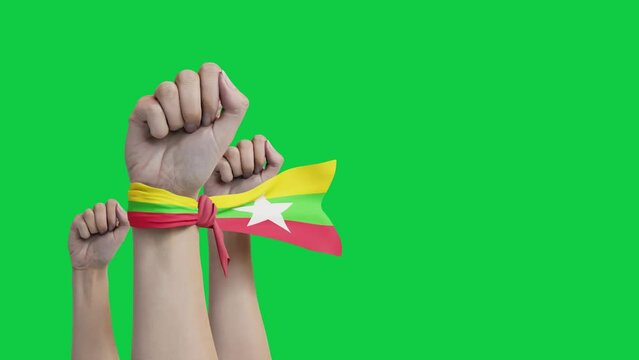 italy Flag and map with raised fists. National or Independence day design for italy flag. with blue screen background, 3d render video