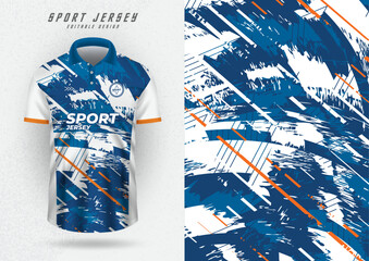 Fototapeta na wymiar mockup background for sports jersey soccer running racing grunge blue and white