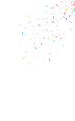 Rainbow Polka Top Vector White Background.