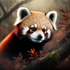 Fototapeta premium red panda 