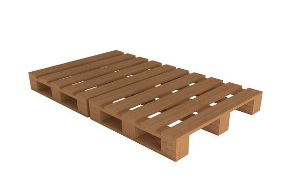Wooden pallet isolated on transparent Background
