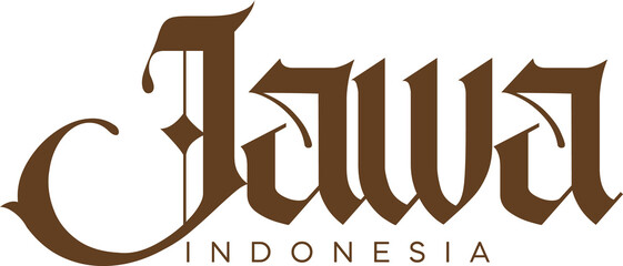awa Wonderful Indonesia Lettering for greeting card, great design for any purposes. Typography poster  templates - obrazy, fototapety, plakaty