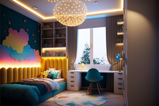 Nice Children's Room With Mood Lighting