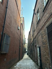 narrow street in the town