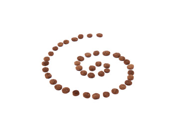 Animal granules with geometric shape