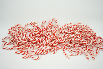 candy canes on white back ground bulk