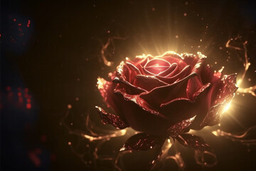 Fondo Efecto Coraz&oacute;n Rojo Energ&iacute;a - Smarthphone effect Energy Red Heart Background - Generative AI