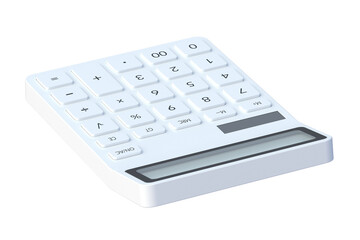 Calculator isolated on white background. 3d render