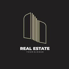 Real estate property building apartment vector logo template