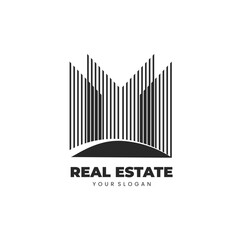 Real estate property building apartment vector logo template