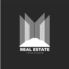 Real estate property building apartment vector logo template