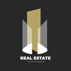 Real estate property building apartment vector logo template