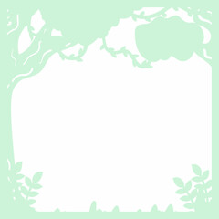 Frame with floral elements for decoration.
