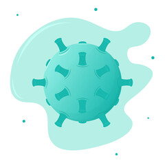 Corona Virus on a green background.