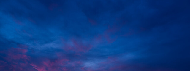 Panorama of parliament blue sky at red sunset