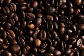Coffee beans texture and background for design