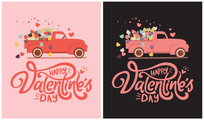 Happy Valentine's Day - Hearts Truck
