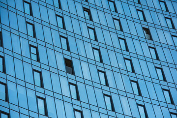 Fototapeta na wymiar Glass Exterior Of The Skyscraper