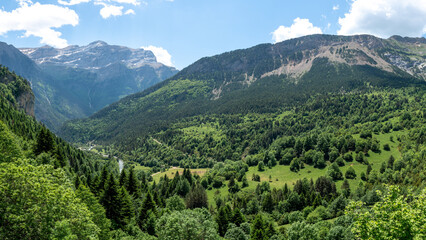 Panoramic of Bujaruelo in the Aragonese Pyrenees