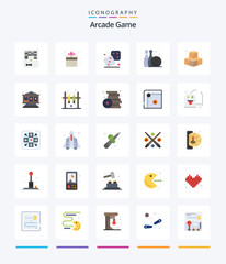 Creative Arcade 25 Flat icon pack  Such As cubes. game. play. fun. play