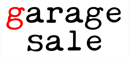 Garage sale sign
