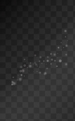 Silver Snowflake Vector Transparent Background.